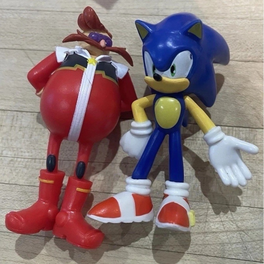 Sonic The Hedgehog and Dr. Eggman Figure Toys Lot Of 2